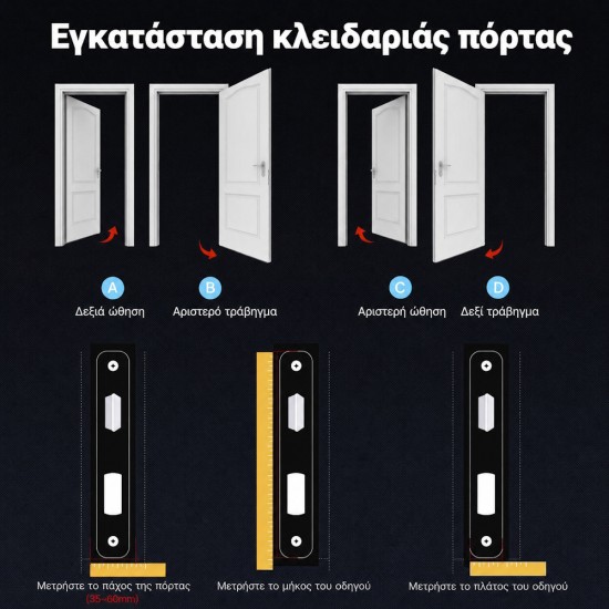 MOES Smart Door Lock WiFi/Zigbee με Fingerprint & Remote Unlock