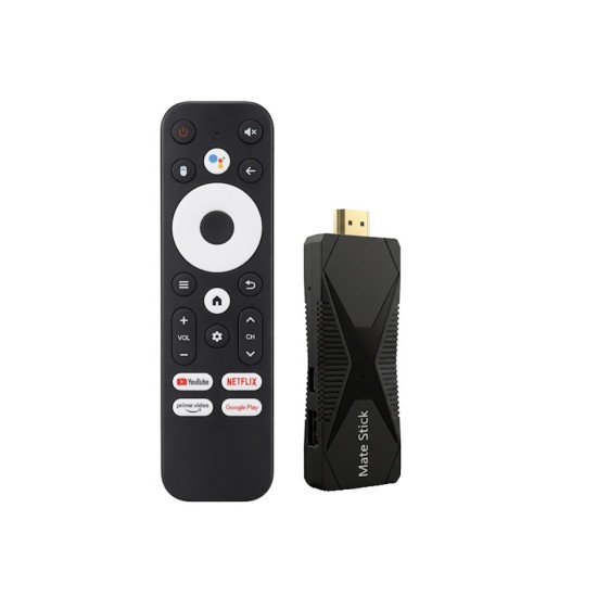 X96Q Mate Stick - Smart TV Stick Android 4K –  με WiFi 5GHz & Bluetooth (2GB/16GB)