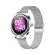 KUMI K3 Women 16mm (1,1" LED/Bluetooth/Καρδιακοί Παλμοί/Οξύμετρο/IP68 Αδιάβροχο) Ασημί