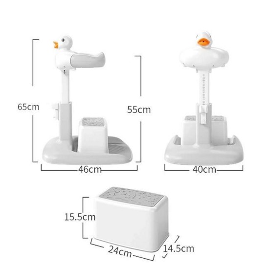 Giggles & Co. Βρεφικό Σταντ Μπάνιου Πτυσσόμενο με Ρυθμιζόμενο Ύψος & Αντιολισθητική Βάση – Με Κάθισμα (Khaki)