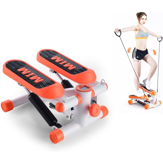 COOWOO CardioRise Stepper με Λάστιχα Εκγύμνασης & Οθόνη