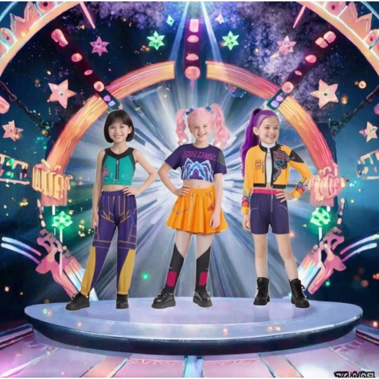 Παιδική Στολή KPop Demon Hunters Zoey (Anime/Manga Style) Alice Party 28415 Παιδική Στολή KPop Demon Hunters Zoey (Anime/Manga Style) Alice Party 28415