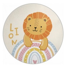 Giggles & Co. Στρογγυλό Παιδικό Play Rug “Lion Laughs” – Μαλακό 3εκ. (Ø120 εκ.)