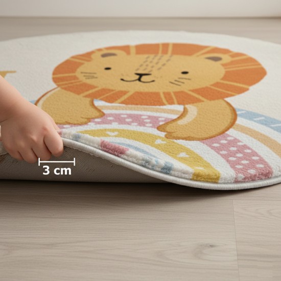 Giggles & Co. Στρογγυλό Παιδικό Play Rug “Lion Laughs” – Μαλακό 3εκ. (Ø120 εκ.) Giggles & Co. Στρογγυλό Παιδικό Play Rug “Lion Laughs” – Μαλακό 3εκ. (Ø120 εκ.)