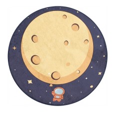 Giggles & Co. Στρογγυλό Υποαλλεργικό Παιδικό Χαλί Αστροναύτης “Starborn Explorer” – Μαλακό 3εκ. (Ø120 εκ.)