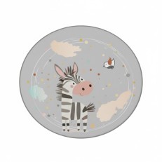Giggles & Co. Στρογγυλό Παιδικό Χαλί Ζέβρα “Zebra Funk” – Μαλακό 3εκ. (Ø120 εκ.)