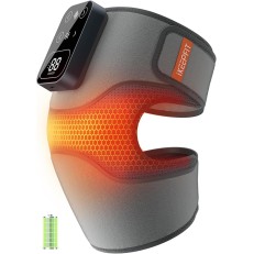 iKeepFit Ηλεκτρική Θερμαινόμενη Μυοχαλαρωτική Συσκευή Μασάζ 7 Watt με Δόνηση για Γόνατο/Ώμο/Αγκώνα Γκρι (KPF-knee09)