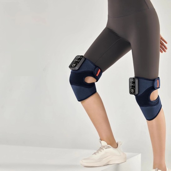 iKeepFit Ηλεκτρική Θερμαινόμενη Μυοχαλαρωτική Συσκευή Μασάζ 7 Watt με Δόνηση για Γόνατο/Ώμο/Αγκώνα Μπλε (KPF-knee09)