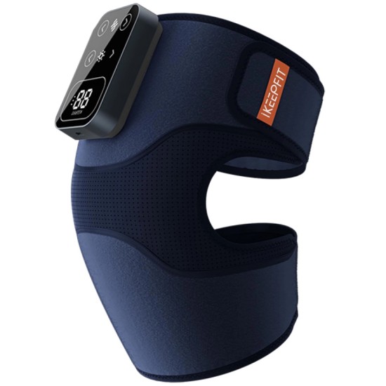 iKeepFit Ηλεκτρική Θερμαινόμενη Μυοχαλαρωτική Συσκευή Μασάζ 7 Watt με Δόνηση για Γόνατο/Ώμο/Αγκώνα Μπλε (KPF-knee09)