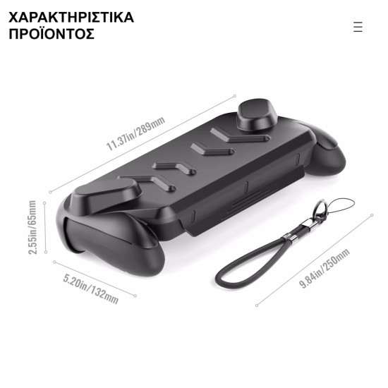 Θήκη TPU για Asus ROG Ally / Ally X με Μπροστινό Κάλυμμα & Βάση Στήριξης JYS-X153 Μαύρη