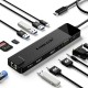 Lemorele TC100 Docking Station 13-σε-1 USB-C Hub με Dual 4K HDMI, VGA, PD 100W, Ethernet, SD/TF & Audio για Laptop / MacBook / Surface