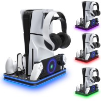 Βάση Φόρτισης PS5 / PS5 Slim & PS Portal με Ψύξη και RGB JYS-P5225 Μαύρη