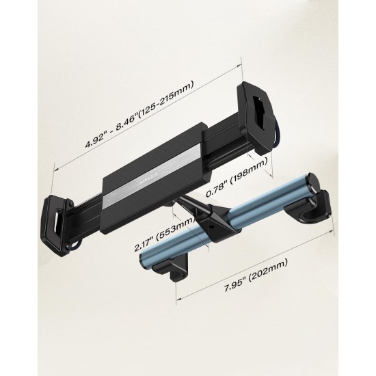 APPS2Car IP3-HR02 Βάση Tablet για Προσκέφαλο Αυτοκινήτου (4.7"-13"/360°/Αντιολισθητική/Αντικραδασμική/Γρήγορη Εγκατάσταση)