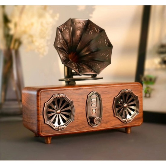Old Street Audio Vintage Ασύρματο Ηχείο Ξύλινο (2x5W/Μπαταρία 1800mAh/Bluetooth 5.4/FM Radio/USB/TF/AUX/TWS)