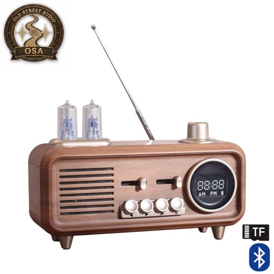 Old Street Audio Vintage Bluetooth Ηχείο Ξύλινο (7W/Μπαταρία 1800mAh/Bluetooth 5.4/FM Radio/USB/TF/AUX/TWS)